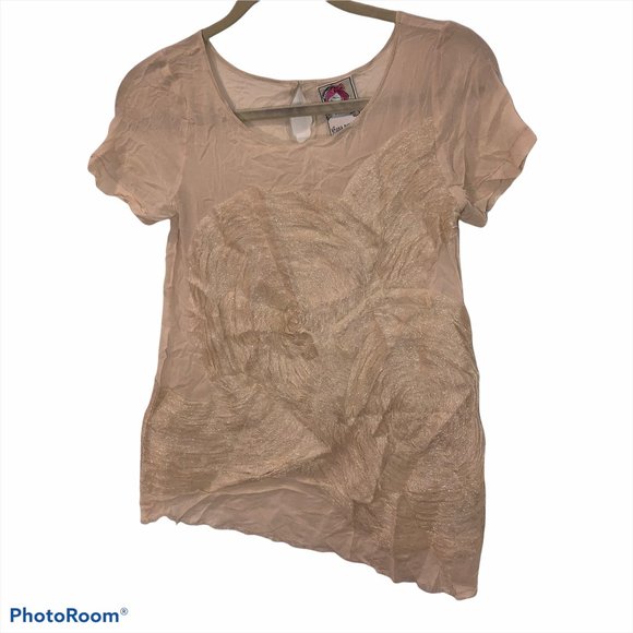 Yoana Baraschi ruffled romantic circles shimmery top XS - Picture 1 of 4